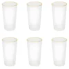 Lot De 6 Verres Design "Liseré" 40cl Transparent
