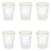 Lot De 6 Verres Design "Liseré" 35cl Transparent