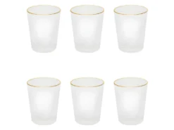 Lot De 6 Verres Design "Liseré" 35cl Transparent