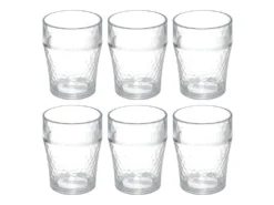 Lot De 6 Gobelets à Eau "Green Harmony" 11cm Transparent