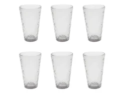 Lot De 6 Verres à Eau "Martelé" 34cl Gris Irisé